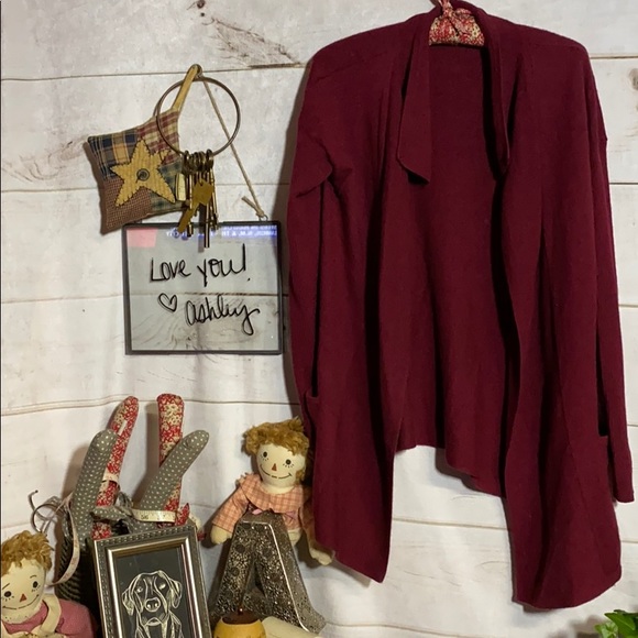 Max Studio Sweaters - Max Studio; Burgundy; Cardigan; Sweater; Top; L